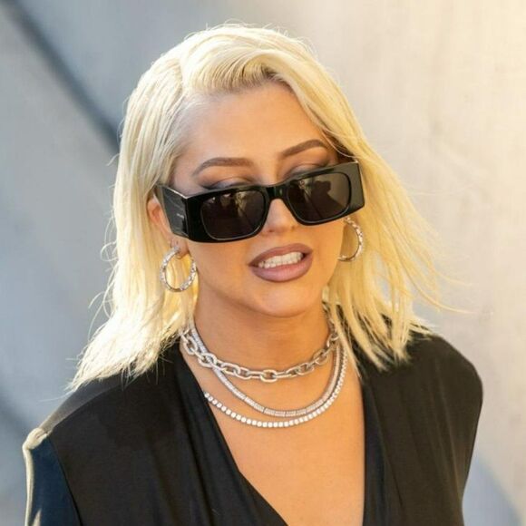 NEW Saint Laurent SL654 001 Black Rectangle Women Sunglasses - Picture 4 of 15